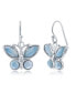 Фото #1 товара Sterling Silver Larimar Butterfly Earrings
