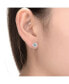 ფოტო #2 პროდუქტის Sterling Silver with 1ctw Round Lab Created Moissanite Modern Bezel Stud Earrings