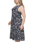 Фото #3 товара Plus Size Floral-Print Fit & Flare Dress