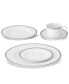 Whiteridge Platinum Set Of 4 Bread Butter/Appetizer Plates, 6-1/2"
