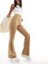 Фото #1 товара Vero Moda jersey flare trouser in beige