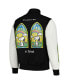 Men's Black/White Peanuts Snoopy A Friend Varsity Full Zip Jacket