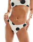 Фото #1 товара ASOS DESIGN Cindy high leg hipster bikini bottom in mono spot