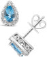 ფოტო #3 პროდუქტის Gemstone and Diamond Accent Stud Earrings in Sterling Silver