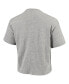 ფოტო #6 პროდუქტის Women's Gray North Carolina Tar Heels Bishop Tri-Blend Knobi Crop T-shirt