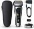 Braun Series 9 Pro+ Men's Electric Shaver with 5 Pro Shaving Elements, Long Hair Trimmer ProTrimmer, Charging Station, 60 Minutes Running Time, Wet & Dry, Made in Germany, 9517s, Silver