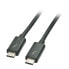 Фото #1 товара Lindy 1m Thunderbolt 3 Cable, Passive, Male, Male, 1 m, Black, 20 Gbit/s, 60 W