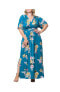 Plus Size Vienna Kimono Sleeve Long Maxi Dress