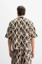 GEOMETRIC PRINT OVERSHIRT