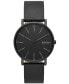 ფოტო #1 პროდუქტის Men's Signatur Three Hand Black Leather Watch 40mm