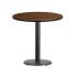 Фото #1 товара 30'' Round Walnut Laminate Table Top With 18'' Round Table Height Base