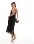 River Island beaded midi slip dress in black 44 - фото #8