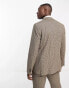 Фото #5 товара Harry Brown skinny fit suit jacket in brown micro check