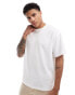 Фото #1 товара Bershka premium embroidered t-shirt in white