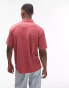 Фото #3 товара Topman relaxed fit polo in washed red - RED