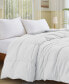 Lightweight White Goose Down Feather Fiber Comforter, Twin