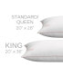 White Goose Down Pillow with and Removable Pillow Protector, King, Set of 2, White