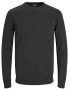 JJEBASIC KNIT CREW NECK NOOS Men´s Sweater Dark Grey Melange