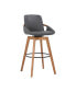 Фото #1 товара Baylor Swivel Wood Bar or Counter Stool in Faux Leather