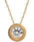 ფოტო #1 პროდუქტის Bezel-Set Cubic Zirconia Pendant Necklace in 14k Yellow Gold