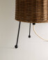 Rattan lamp Бежевый, 16 x 30 x 16 cm - фото #6