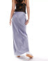 COLLUSION satin slip maxi skirt in grey