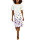 Women's Floral Flutter-Sleeve Sheath Dress