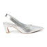 Matisse Leona Metallic Pointed Toe Wedding Sling Back Pumps Womens Silver Dress