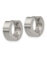 ფოტო #3 პროდუქტის Stainless Steel Brushed and Polished 5mn Hinged Hoop Earrings