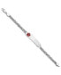 ფოტო #3 პროდუქტის Stainless Steel Red Epoxy Medical ID 8" Engravable Bracelet