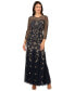 Embellished Godet Gown