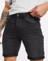 ONLY & SONS jog denim shorts in washed black