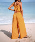 ფოტო #3 პროდუქტის Women's Rust Tulip Hem Jumpsuit