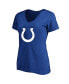 ფოტო #3 პროდუქტის Women's Anthony Richardson Royal Indianapolis Colts Plus Size Player Name and Number V-Neck T-shirt