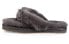 UGG Fluff Flip Flop III 毛绒人字拖鞋 女款 灰 / Тапочки UGG Fluff Flip Flop III 1100250-GREY