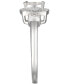 ფოტო #2 პროდუქტის Cubic Zirconia Square Cluster Halo Ring in Sterling Silver