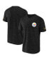 Фото #1 товара Men's NFL x Darius Rucker Collection by Black Pittsburgh Steelers Slub Henley T-shirt