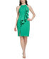 Women's Laguna Crepe Bodycon Front-Ruffle Dress