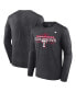 Фото #1 товара Men's Heather Charcoal Texas Rangers 2023 American League Champions Locker Room Long Sleeve T-shirt