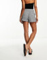 Фото #3 товара Mango checked detail shorts in black