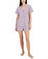 ფოტო #1 პროდუქტის Women's 2-Pc. Stretch Satin Notch Collar Pajamas Set, Created for Macy's