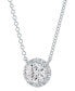 Фото #3 товара De Beers Forevermark diamond Halo Pendant Necklace (3/4 ct. t.w.) in 14k White Gold, 16" + 2" extender