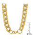 Men's 18k gold Plated Stainless Steel Accented 6mm Cuban Chain 24" Necklaces
