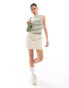 River Island grazer tank top in khaki stripe