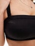 ASOS DESIGN Maya mix and match square neck bandeau bikini top in black 34 - фото #3