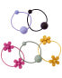 5-Pack Flower Hair Ties One Size