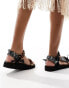 Arizona Loves Trekky bandana leopard print sandals in multi