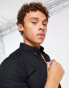 Фото #3 товара Only & Sons short sleeve curved hem shirt in black