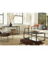 Ellis 48" Glass and Metal Coffee Table