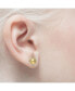 ფოტო #3 პროდუქტის Radiant 14k Yellow Gold Plated Eternity Halo Medallion Stud Earrings with Cubic Zirconia
